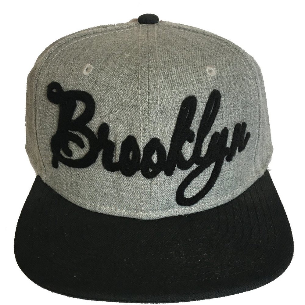 Brooklyn Hat Co Vintage Black Bill Snap Back Cap Lo Profile Hat Raiders Colors